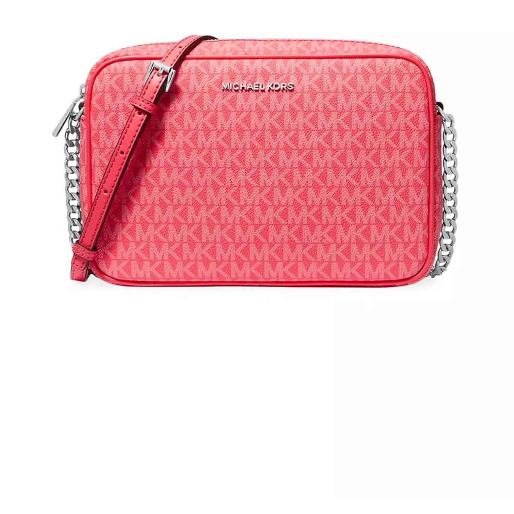 Michael Kors Large Jet Set Monogram Crossbody Bag